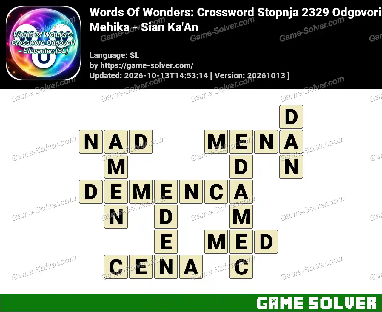 Words Of Wonders: Crossword Stopnja 2329 Odgovori – Mehika – Sian Ka’An
